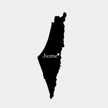 illustration vector of palestine map with love perfect for print, apparel, banner, etc