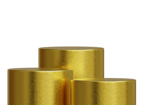 3D golden circle pedestal png