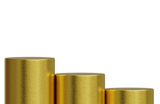 3D golden circle pedestal png