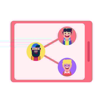 Illustration of people network vector