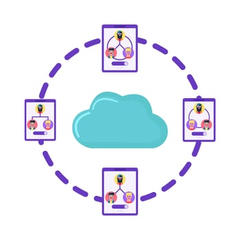 Illustration of people network vector