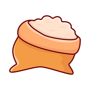 flour bag illustration vector