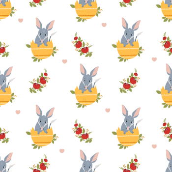 Seamless pattern  Easter bilby animal png