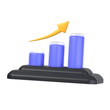 analysis chart 3d illustration object. 3d analysis chart finance concept. Cartoon minimal style. 3d finance vector render icon illustration. png