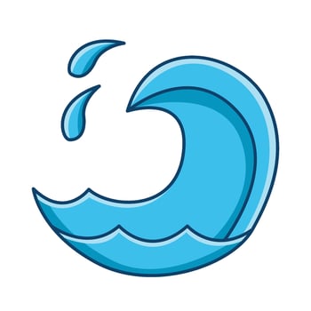 sea wave illustration vector