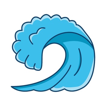 sea wave illustration vector
