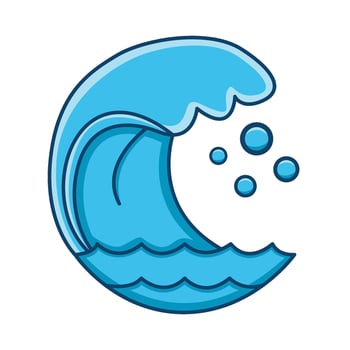 sea wave illustration vector