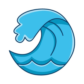 sea wave illustration vector