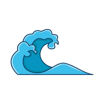sea wave illustration vector