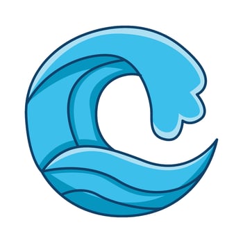 sea wave illustration vector