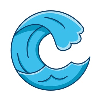 sea wave illustration vector