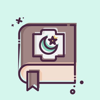 Icon Quran. related to Ramadan symbol. MBE style. simple design editable. simple illustration vector