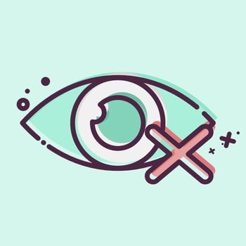 Icon Close Eyes. related to Ramadan symbol. MBE style. simple design editable. simple illustration vector