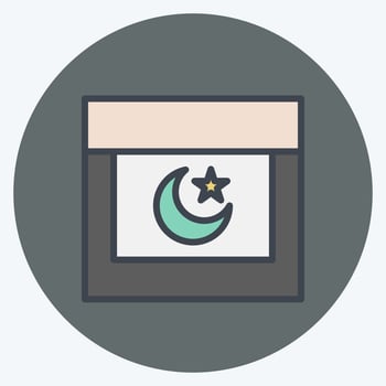 Icon Ramada. related to Ramadan symbol. color mate style. simple design editable. simple illustration vector