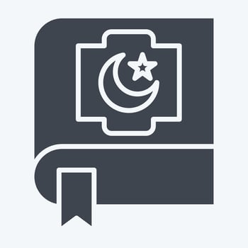Icon Quran. related to Ramadan symbol. glyph style. simple design editable. simple illustration vector