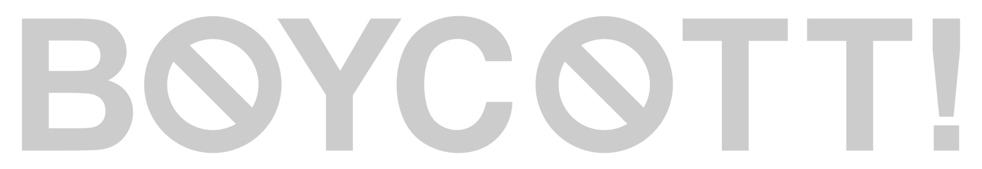 Visual Text Illustration of the Boycott, can use for sign, symbol, watermark, mark, sticker, banner, or graphic design element. Format PNG
