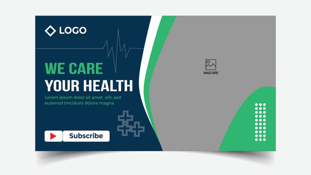 Medical Or Healthcare services provide video cover thumbnail Design vector