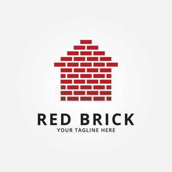 brick home company, industry logo vector illustration template logo graphic design bricklayer