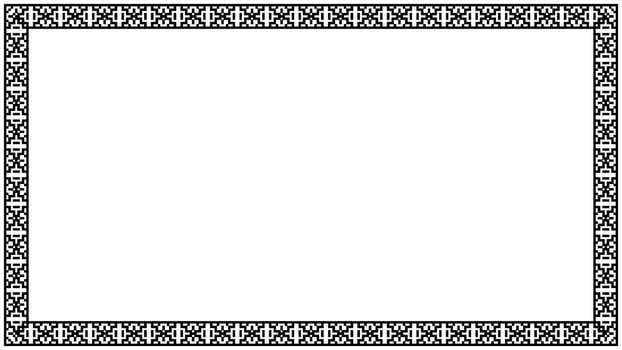 Frame border with seamless meander pattern vector