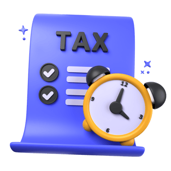 tax time of 3d illustration. paper, list, writing list, wacth, O'clock. Tax 3D Concept. 3d render png