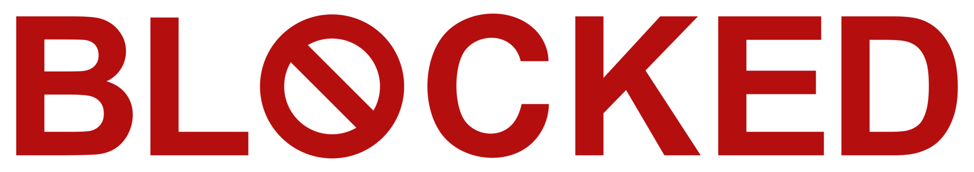 Visual Text Illustration of the 'Blocked', can use for apps, website, pictogram, icon, symbol, art illustration or graphic design element. Format PNG