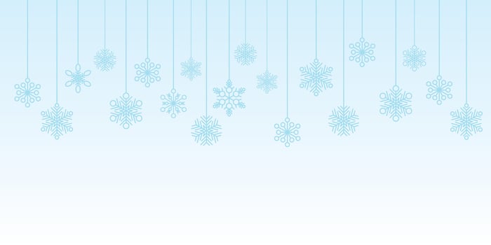 Winter and christmas background vector design with snowflakes