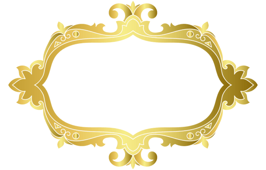 Golden vintage frame line as royal decoration. png