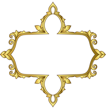 Golden vintage frame line as royal decoration. png
