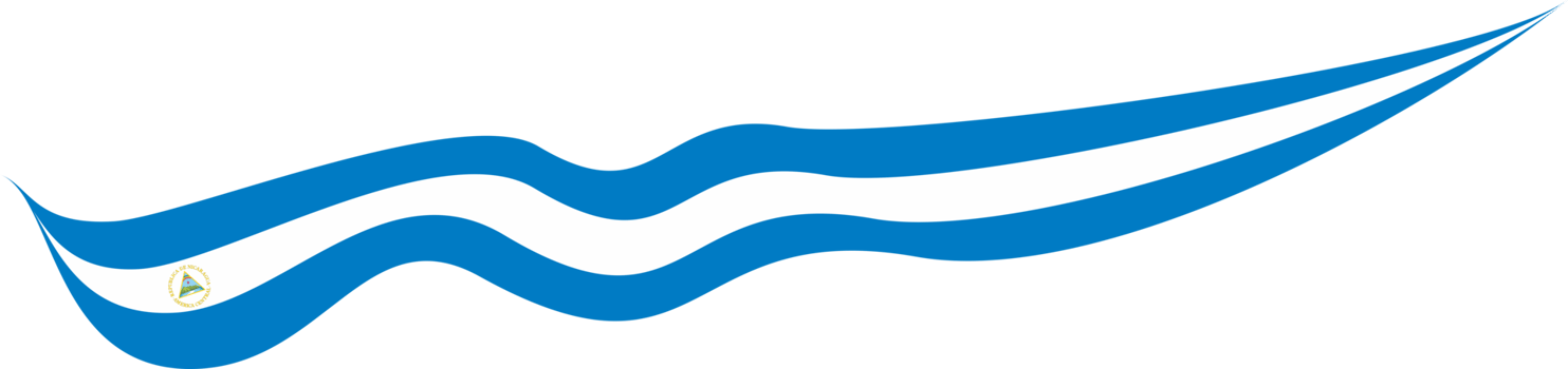Nicaragua Flag Ribbon Shape png