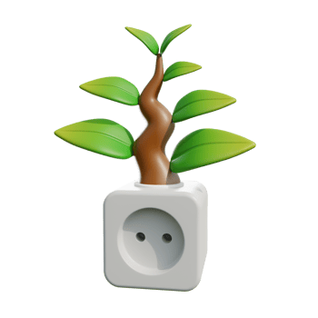 3d icon biomass energy. The picture depicts clean energy generated from plants. png