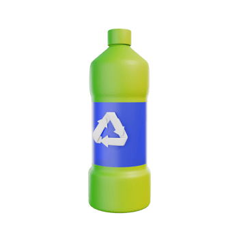 3d icon recycle plastic bottle. A picture of an environmentally friendly and recyclable bottle png