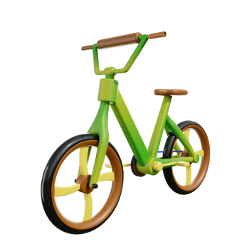 bicycle 3d icon illustration. bicycle is an environmentally friendly vehicle. png