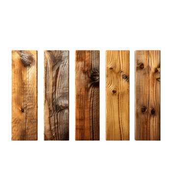 AI generated Set of Natural Textured Wooden Planks png