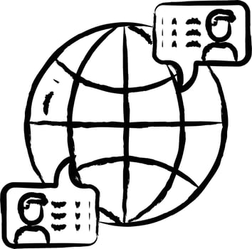 Location hand drawn vector illustration