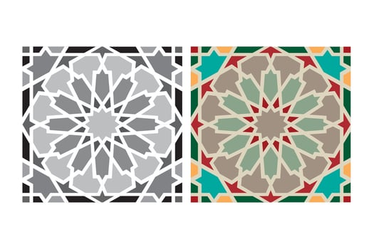 Vintage floral calligraphic floral vignette scroll corners ornamental design elements black and color set isolated vector