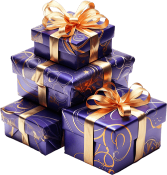 AI generated Festival 3d rendering realistic gift box png