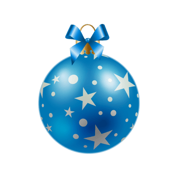 Christmas  - Blue Ornament Ball Christmas On Transparent Background png