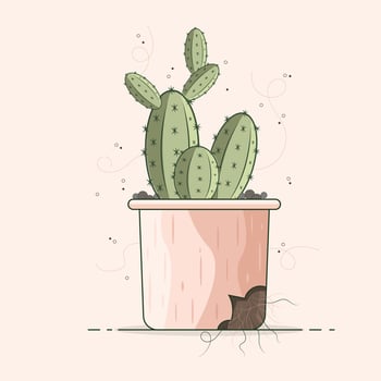 Vector illustration cactus, Cactus plants