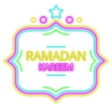Ramadan neon illustration png