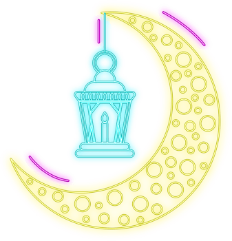 Ramadan neon illustration png