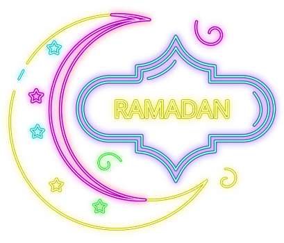 Ramadan neon illustration png