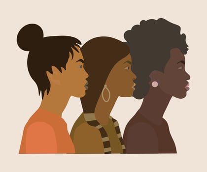 Concept of Women rights union vector