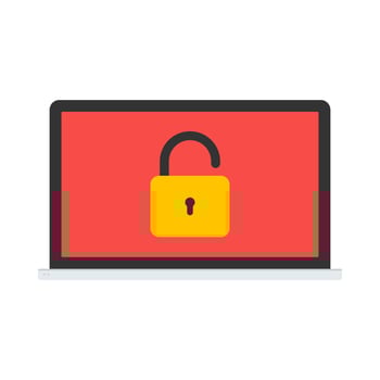 Cyber crime activity flat illustration vector