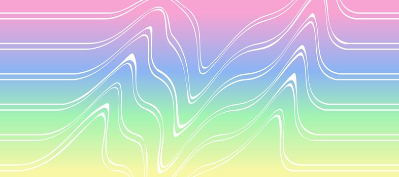 abstract colorful background with white waves outline vector