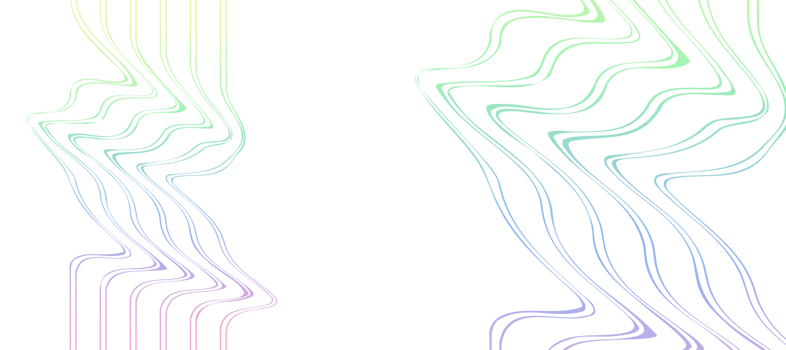 abstract colorful gradient waves smokes outline with transparent background png