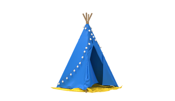Camping tent isolated 3d png