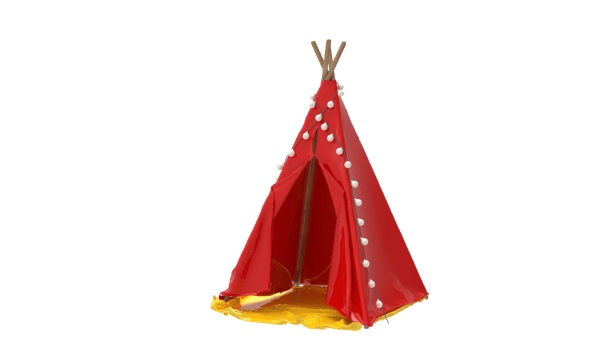 Camping tent isolated 3d png