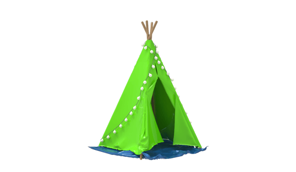 Camping tent isolated 3d png