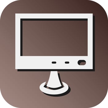Monitor Vector Glyph Gradient Background Icon For Personal And Commercial Use.
