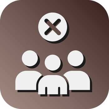 Avoid Crowds Vector Glyph Gradient Background Icon For Personal And Commercial Use.